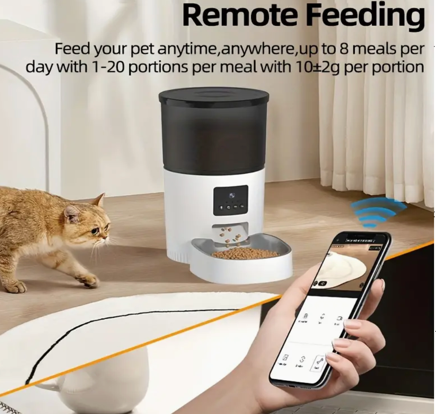 Automatic pet feeder with camera