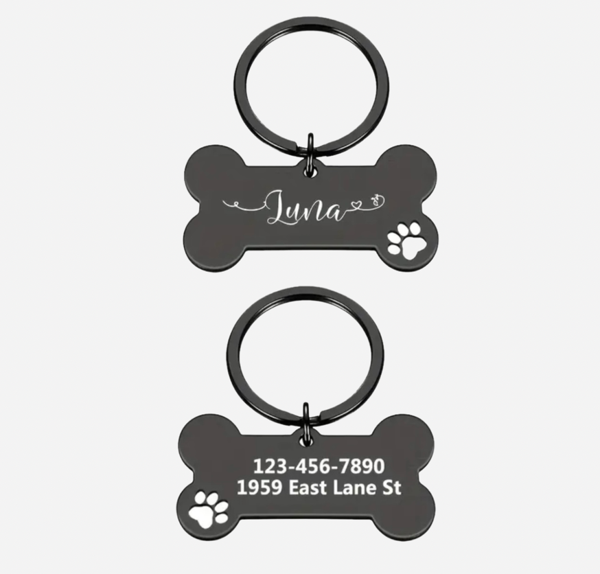 Custom engraved pet tag